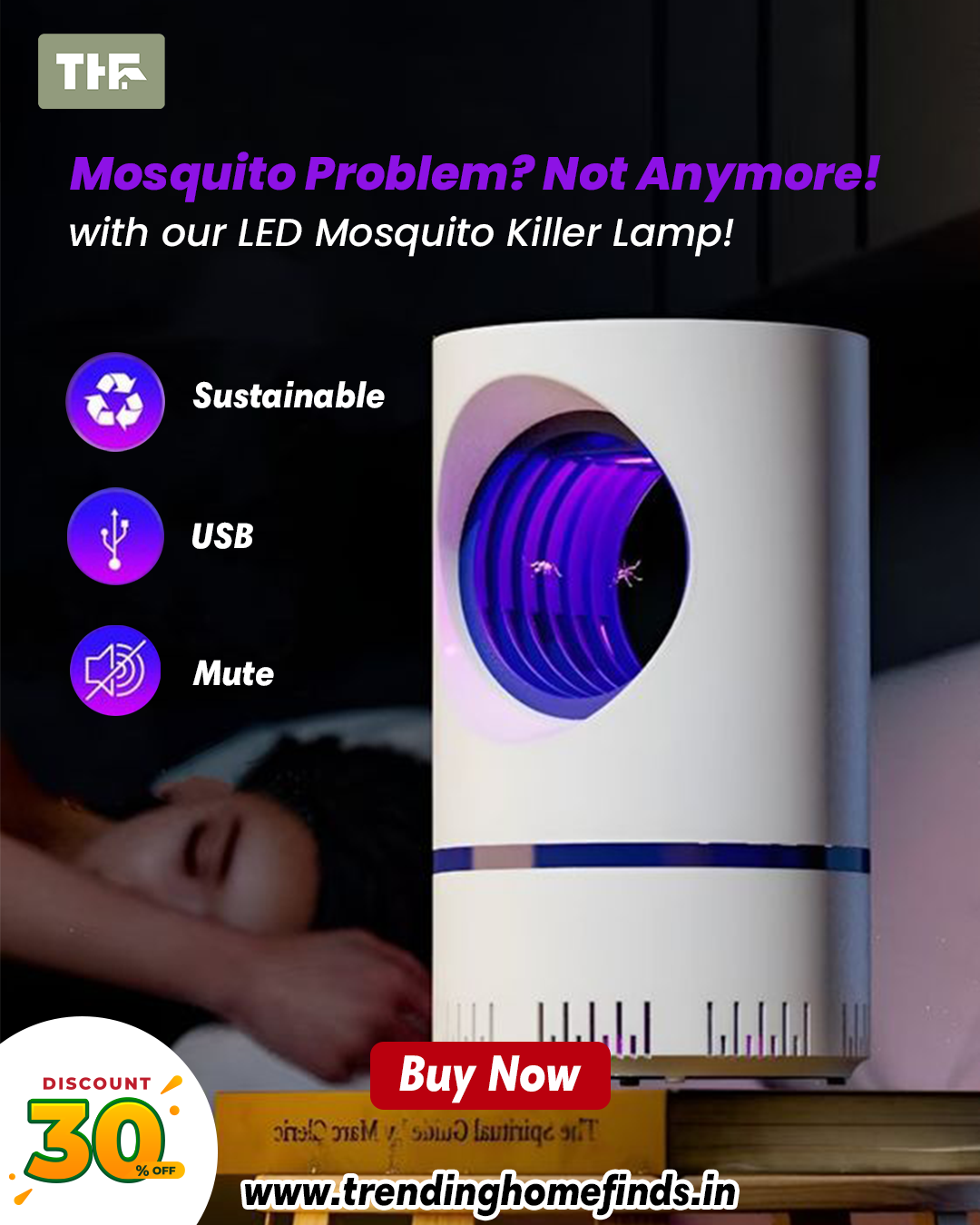 Electronic LED Mosquito Killer Lamp