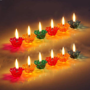 ✨ 3D Reflecting Shadow Diyas Set ( Pack of 12 )