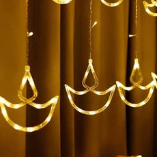 Warm White LED Diya Curtain Light 🚥💡