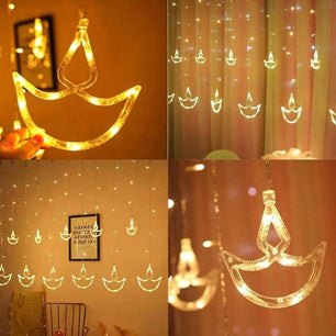 Warm White LED Diya Curtain Light 🚥💡