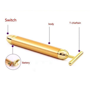 💛 24K Gold Facial Massage Roller ✨